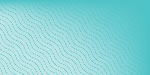 Abstract geometric background with wavy lines. Diagonal blue gradient. Linear summer background