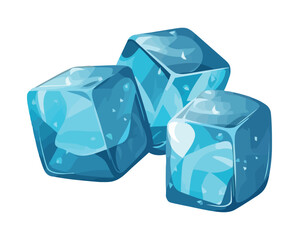 Shiny ice crystal on white background