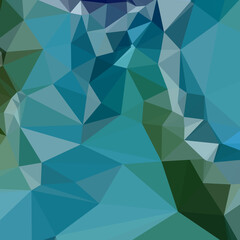 Fototapeta premium Low polygon style illustration of a bright turquoise blue abstract geometric background.
