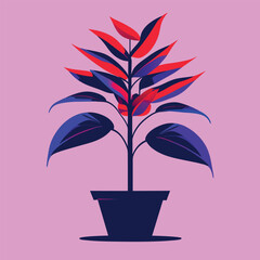 plant, vector illustration flat