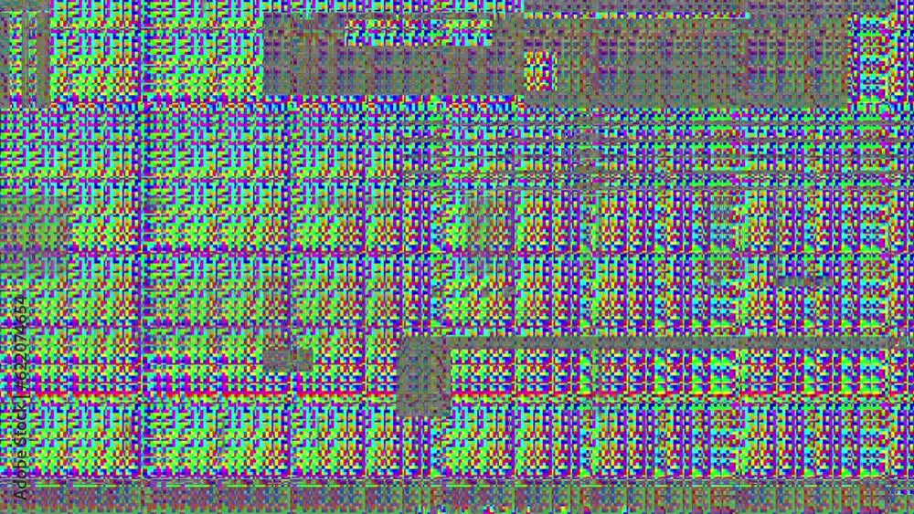 Aufkleber looping 4k video interference footage. imitation of a datamoshing video.