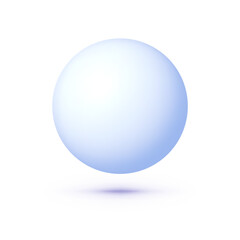 Realistic ball white for concept design. Vector mockup illustration