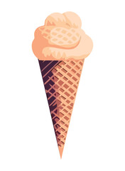 Sweet ice cream cone icon design