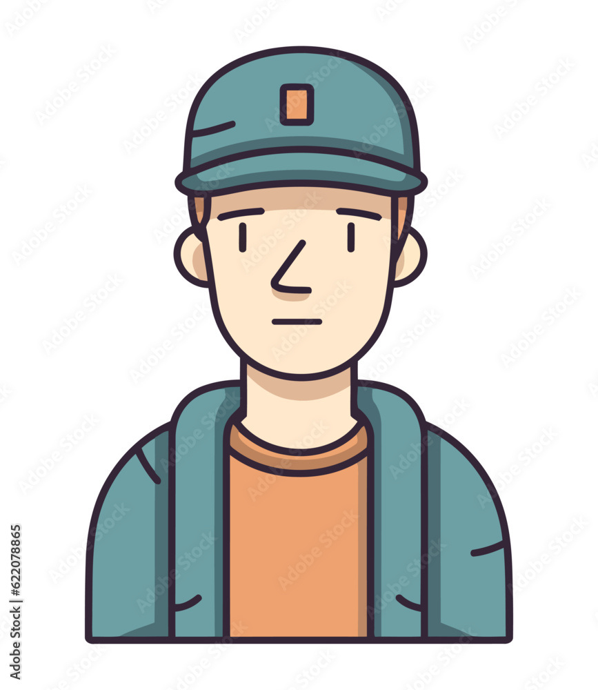 Poster one smiling engineer in hardhat and uniform