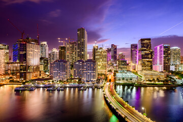 Fototapeta na wymiar Miami, Florida, USA downtown Skyline.