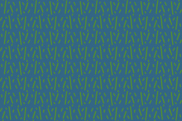 Green Stripes On Blue Background Seamless Pattern 