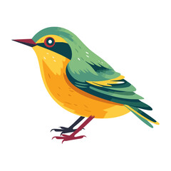Small yellow bird feathers decoration icon