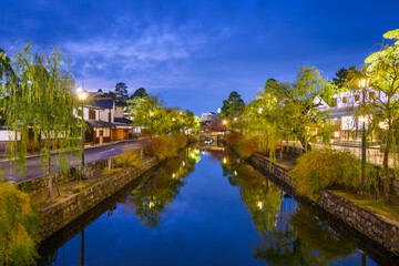 Fototapeta na wymiar Historic canal in Kurashiki, Okayama, Japan.