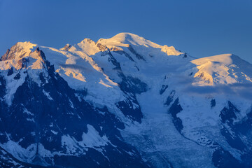 Mont Blanc is the highest mountain of historic Europe (4810 m altitude)