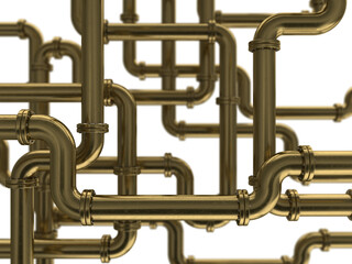 3d illustration of pipes background