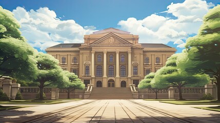 Obraz premium Church of st peter and st paul cathedral. AI generated art illustration.