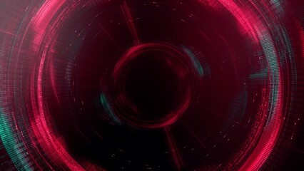 Futuristic Red and Dark Artificial Intelligence Dashboard Design Background. Concept 3D illustration for abstract geometric dark cyber HUD backplates or digital festival event and vj backdrop.