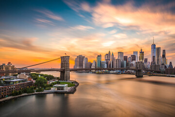 Fototapeta na wymiar New York City Skyline over the East River.