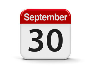 Calendar web button - The Thirtieth of September - International Translation Day, three-dimensional rendering, 3D illustration