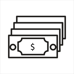 money vector icon line template