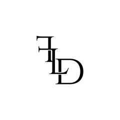fld typography letter monogram logo design