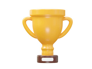 Trophy icon 3d rendering vector illustration transparent element