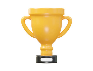 Trophy icon 3d rendering vector illustration transparent element