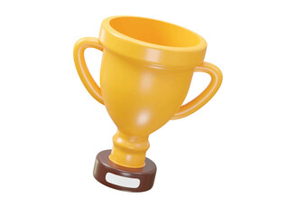 Trophy icon 3d rendering vector illustration transparent element