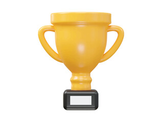 Trophy icon 3d rendering vector illustration transparent element
