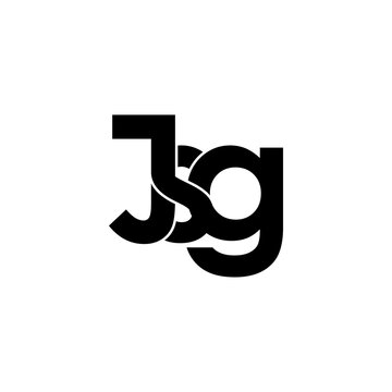 jsg initial letter monogram logo design