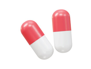 Pills icon vector 3d render illustration