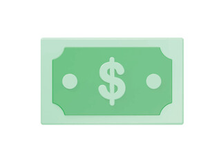 Dollar icon illustration render transparent vector