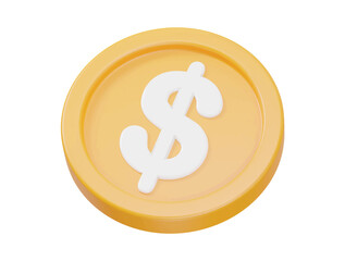 Dollar icon illustration render transparent vector