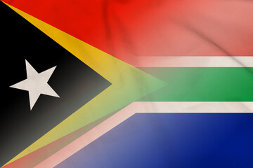 East Timor and South Africa national flag transborder negotiation ZAF