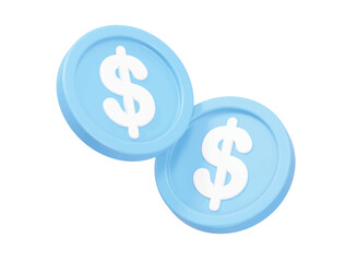 Dollar icon illustration render transparent vector