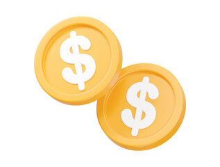 Dollar icon illustration render transparent vector