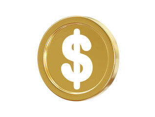 Dollar icon illustration render transparent vector