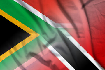 South Africa and Trinidad and Tobago political flag international negotiation TTO ZAF