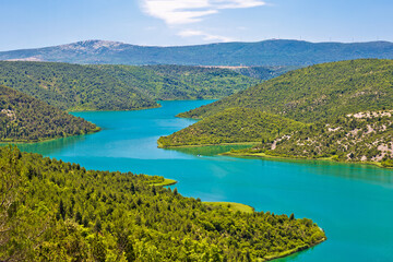 Naklejka na ściany i meble Krka river national park view, inner Dalmatia, Croatia