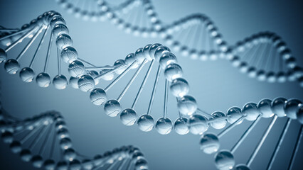 DNA helix background - 3D illustration