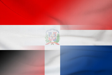Yemen and Dominican Republic state flag international contract DOM YEM