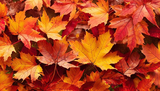 Maple leaves background, autumn background, Generative AI