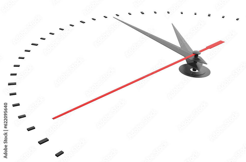 Poster clock and timestamp without numbers. isolated. 3d illustration