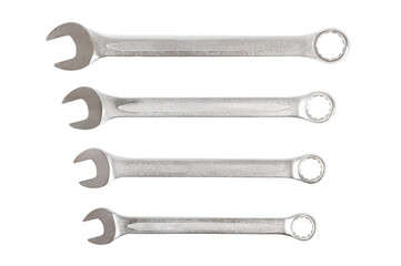 Set of wrench isolated on white