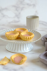 strawberry pie in white ceramic plate