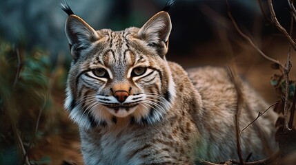 Obraz premium Bobcat. Cat. Lynx. Generative AI