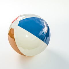 3d illustration of a plastic beach ball