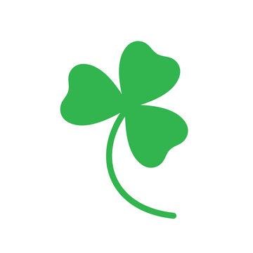 Three leaf clover icon. Symbol of Ireland and good luck. Attribute of the Irish Leprechaun.