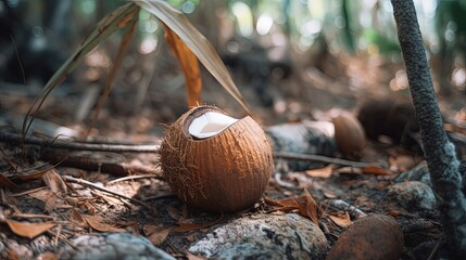 Obraz premium Coconut. Generative AI
