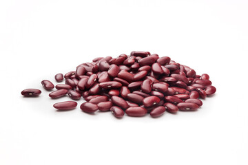Big Red Haricot Bean on White Background