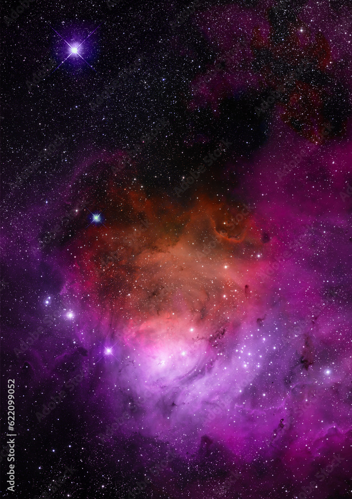 Poster small part of an infinite star field of space in the universe. 