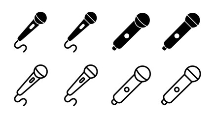 Microphone icon vector illustration. karaoke sign and symbol
