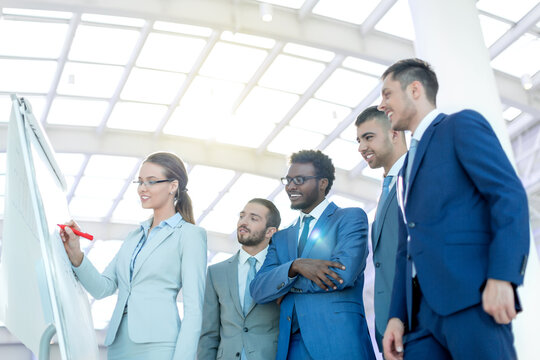 Business people at presentation in office