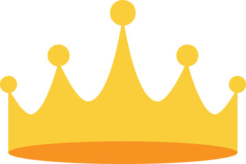 Golden Yellow Crown simple style icon. © LifeisticAC