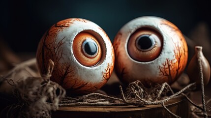 Orange eyeballs. Generative AI